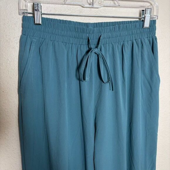 Halara Pants Women's Small Blue Lightweight Tie Straight Athletic Casual - Picture 3 of 8